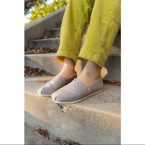 TOMS Women’s Grey Alpargata Heritage Canvas Slip On Shoe